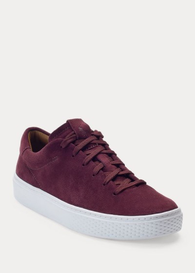 Zapatillas Polo Ralph Lauren Mujer Vino - Court 125 Suede - FTYOM5847